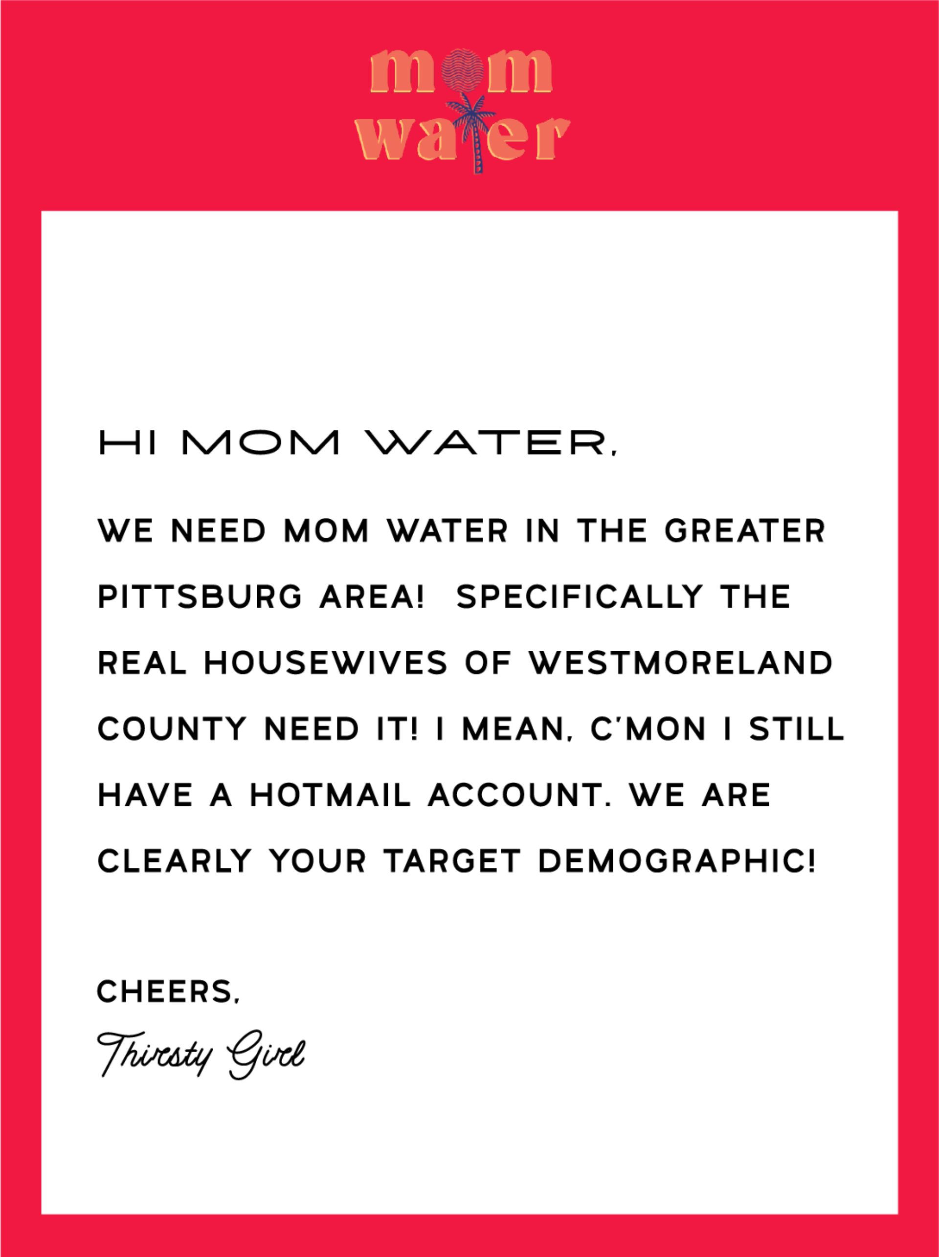 Mom water email 2